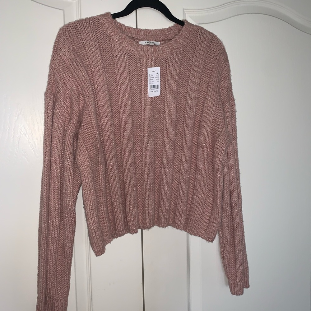 PacSun Tan/Pink Sweater - Small - Brand new with Tags
